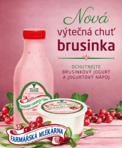 Farmářský jogurtový nápoj brusinka 500 ml